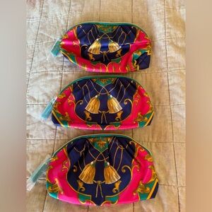 Estée Lauder lot of 3 Vibrant Multicolor Cosmetic Pouches